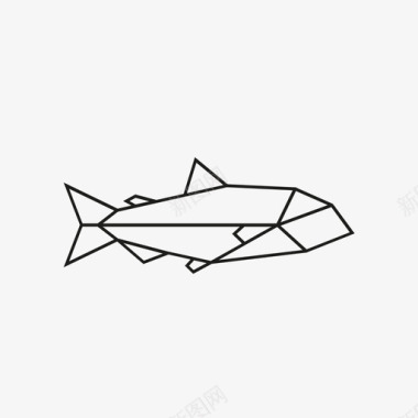 鱼养鱼场几何图标图标