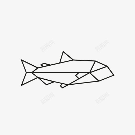 鱼养鱼场几何图标svg_新图网 https://ixintu.com 养鱼场 几何 几何动物 海洋 鱼 鲑鱼 鳟鱼