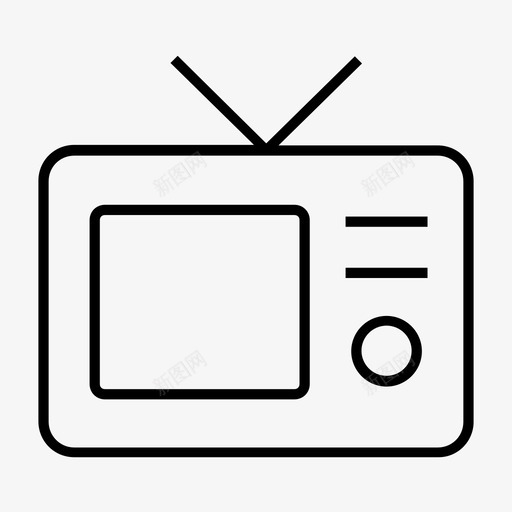 电视监视器旧电视图标svg_新图网 https://ixintu.com 旧电视 电视 监视器