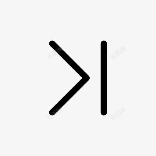 下一个结束最远图标svg_新图网 https://ixintu.com 下一个 右 导航箭头爸爸 最右箭头 最后一个 最远 结束