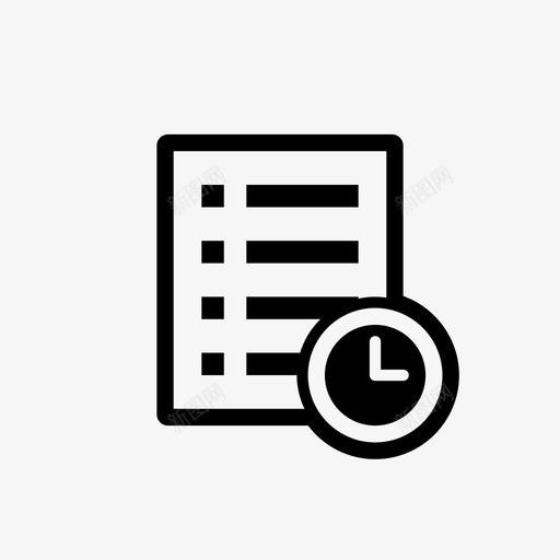 议程项目符号列表时钟图标svg_新图网 https://ixintu.com 时钟 议程 项目符号列表