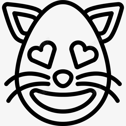 猫爱表情脸小猫图标svg_新图网 https://ixintu.com 小猫 猫爱表情 脸