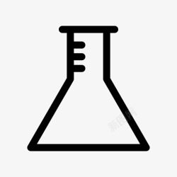 教学大纲锥形烧瓶化学烧瓶实验室图标高清图片