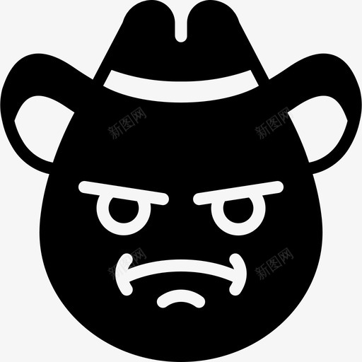 愤怒的牛仔表情表情疯狂图标svg_新图网 https://ixintu.com 愤怒的牛仔表情 疯狂 表情 表情扎实