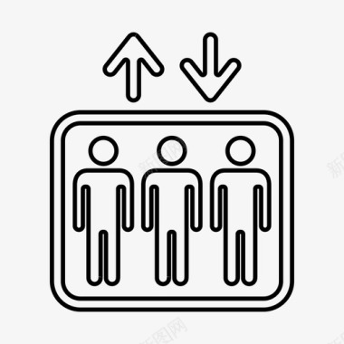 电梯机场设施图标图标