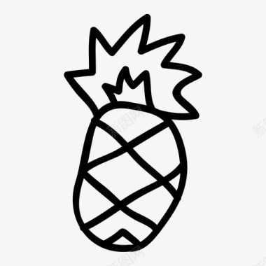 菠萝水果有机图标图标