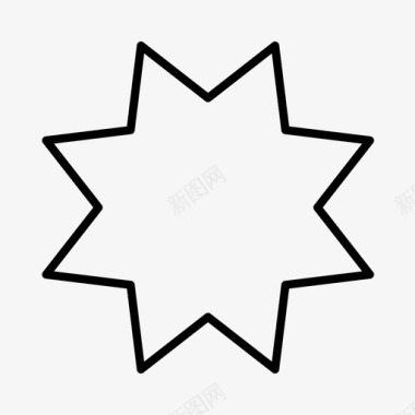 星星二维几何图标图标