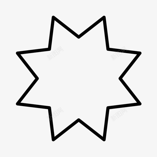 星星二维几何图标svg_新图网 https://ixintu.com 二维 几何 形状 星星