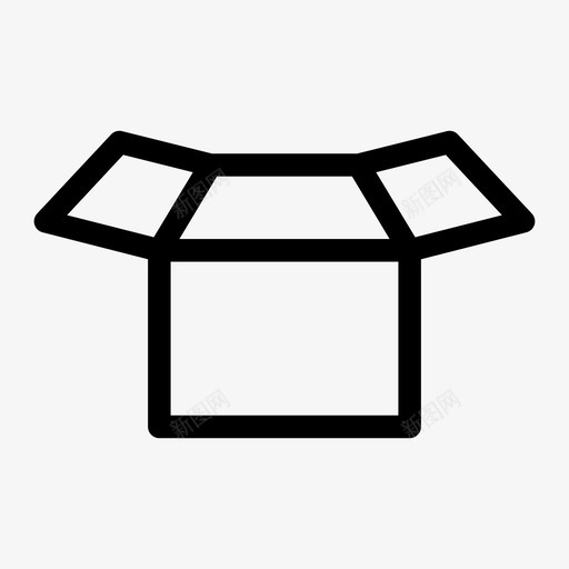 全开箱纸箱包装图标svg_新图网 https://ixintu.com 全开箱 包装 生产 纸箱 装运