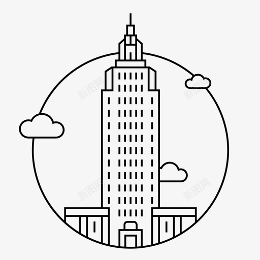 路易斯安那州建筑城市图标svg_新图网 https://ixintu.com 北美城市标志 城市 建筑 美国 路易斯安那州