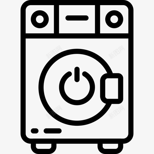 洗衣机关电器开图标svg_新图网 https://ixintu.com 家用自动化概述 开 洗衣机 洗衣机关 电器 电源