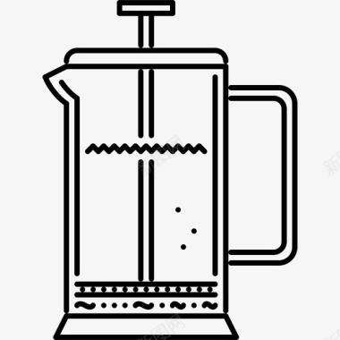 法国出版社咖啡馆水壶图标图标