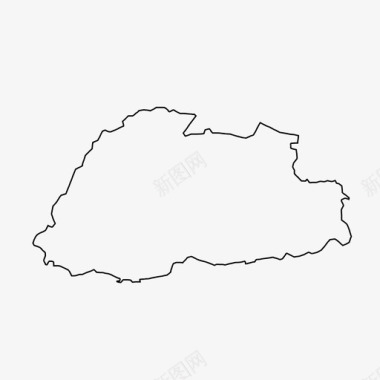 不丹地图亚洲国家图标图标