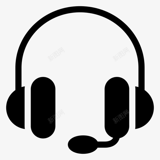 耳机顾问客户图标svg_新图网 https://ixintu.com 客户 帮助 服务 电话 耳机 音乐音频和视频字形图标 顾问