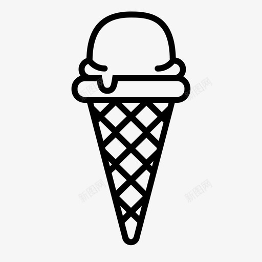 冰淇淋筒冷凉图标svg_新图网 https://ixintu.com 冰淇淋 冰淇淋筒 冷 凉 新鲜 餐车