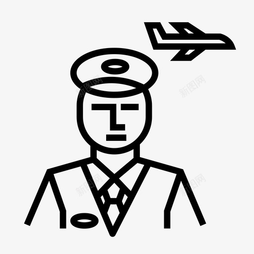 飞行员机组人员航空公司飞行员图标svg_新图网 https://ixintu.com 机场图标 机组人员 机长 职业 航空公司飞行员 飞行员