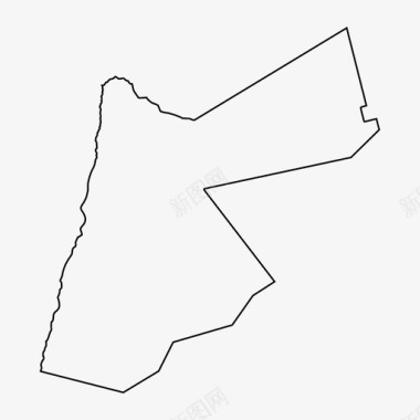 约旦地图安曼东部图标图标