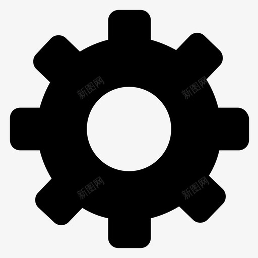 齿轮配置选项图标svg_新图网 https://ixintu.com 电子符号图标 设置 选项 配置 齿轮