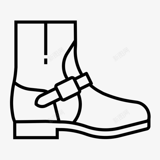 工程师靴靴子脚穿图标svg_新图网 https://ixintu.com 安全靴 工程师靴 脚穿 靴子 鞋 鞋类细线图标集