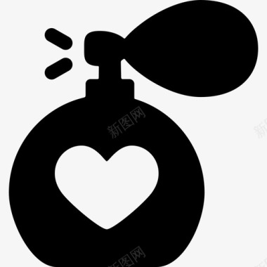 香水瓶心形标牌图标图标
