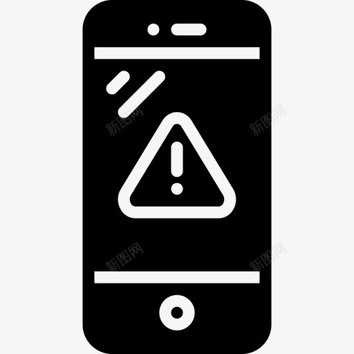 智能手机警报iphone手机图标svg_新图网 https://ixintu.com iphone 办公设备 手机 智能手机警报