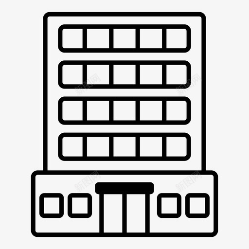 办公楼公司楼公寓图标svg_新图网 https://ixintu.com 公司楼 公寓 办公楼