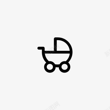 婴儿车汽车运载工具图标图标