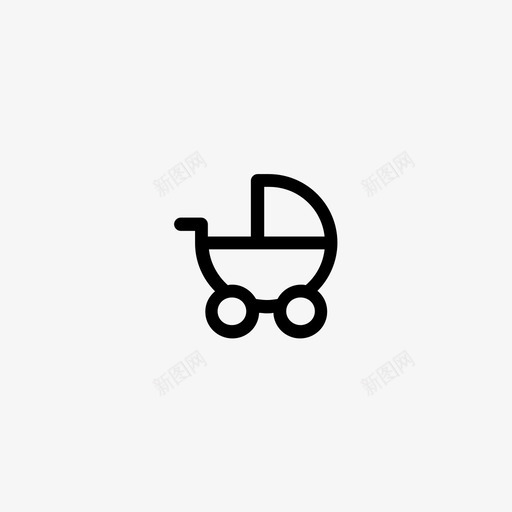 婴儿车汽车运载工具图标svg_新图网 https://ixintu.com 婴儿车 孕妇 小图标 汽车 运载工具