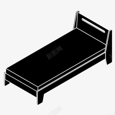 卧室床休息图标图标
