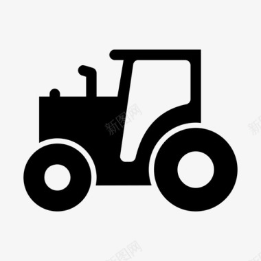 拖拉机农用拖拉机农业图标图标