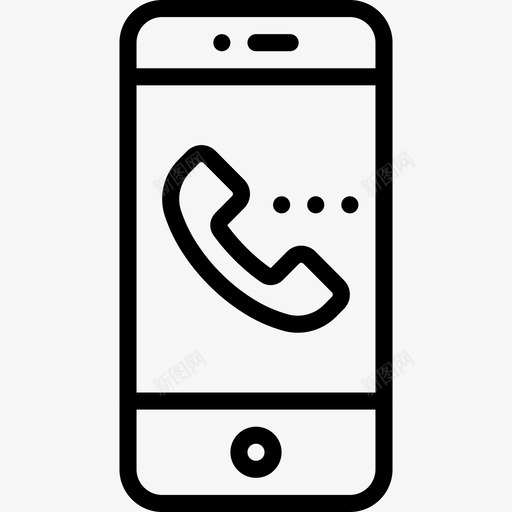智能手机呼叫来电办公设备概述图标svg_新图网 https://ixintu.com 办公设备概述 智能手机呼叫 来电