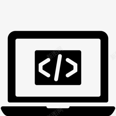 html笔记本电脑代码电脑图标图标
