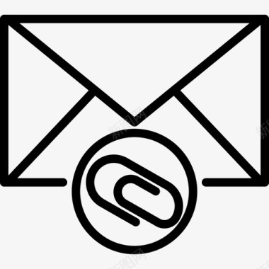 电子邮件附件附加文件电子邮件应用程序图标图标