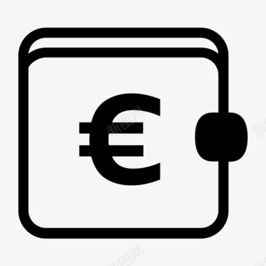 钱包欧元现金欧洲图标图标