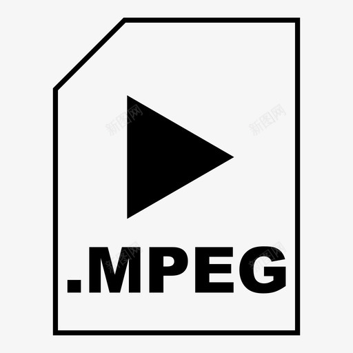 mpeg文件文件类型图标svg_新图网 https://ixintu.com mpeg 文件 文件类型 文件类型图标 电影 视频