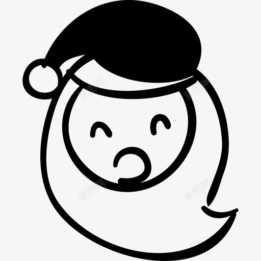 圣诞老人手绘圣诞快乐图标svg_新图网 https://ixintu.com 圣诞老人 手绘圣诞快乐