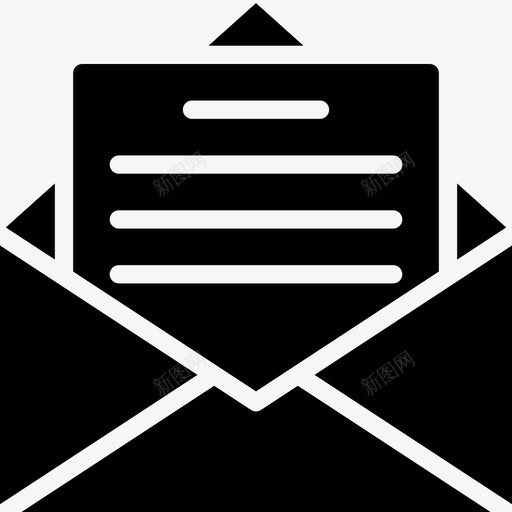 打开邮件信封信件图标svg_新图网 https://ixintu.com smashicons邮件实心 信件 信封 打开邮件 消息