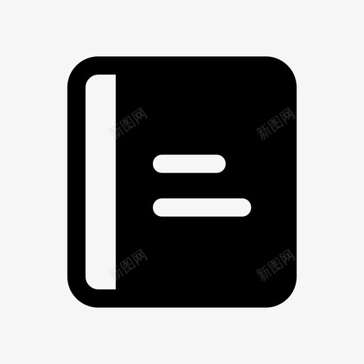 记事本书笔记本图标svg_新图网 https://ixintu.com 书 笔记本 记事本