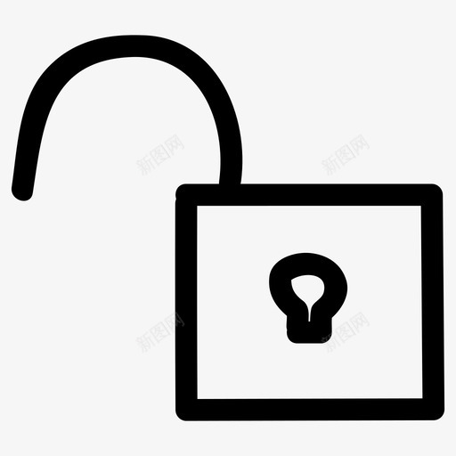 解锁访问隐私图标svg_新图网 https://ixintu.com 保护 多媒体手绘 安全 解锁 访问 隐私