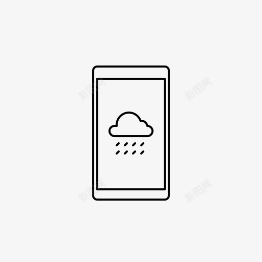 天气应用程序移动图标svg_新图网 https://ixintu.com 天气 应用程序 移动 移动应用程序图标 软件 雨