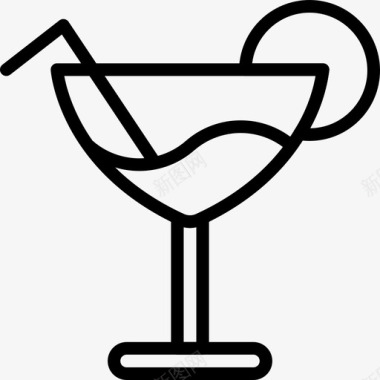 鸡尾酒杯酒类饮料图标图标