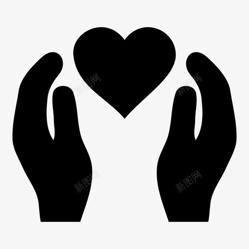 爱的手覆盖礼物图标svg_新图网 https://ixintu.com 心 情人节庆祝 支持 爱的手 礼物 覆盖