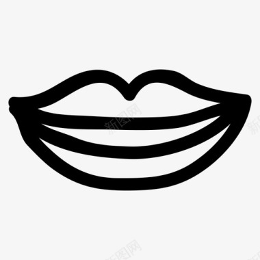 嘴唇女性吻图标图标