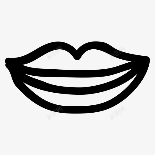 嘴唇女性吻图标svg_新图网 https://ixintu.com 吻 嘴 嘴唇 女性 牙科手绘 红色