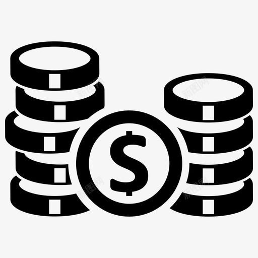 投资预算硬币图标svg_新图网 https://ixintu.com 商业计划 投资 硬币 预算