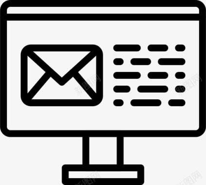 网络电子邮件计算机信封图标图标
