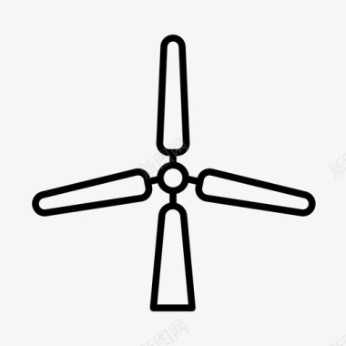 风力涡轮机耐用性生态图标图标