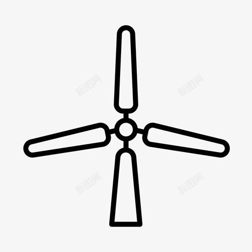 风力涡轮机耐用性生态图标svg_新图网 https://ixintu.com 可再生性 可持续性 生态 绿色能源 耐用性 风力涡轮机