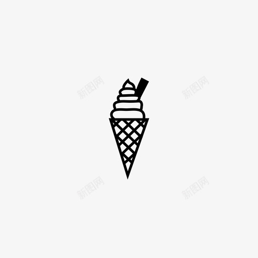冰激凌蛋卷冰镇甜点图标svg_新图网 https://ixintu.com 冰激凌蛋卷 冰镇 派对 甜点 生日派对