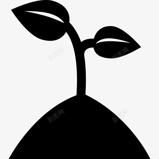 生长的植物生长叶子图标svg_新图网 https://ixintu.com 叶子 生长 生长的植物 自然